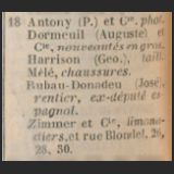 Didot-Bottin, éd. 1888 - Professionnels répertoriés au 18 bd Montmartre