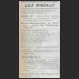 Paris-Adresses, éd. 1893, rubrique Eaux minérales
