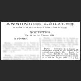 Annonce de la création de la société Roger & Cie